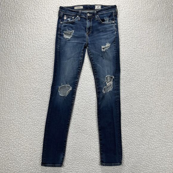 AG Adriano Goldschmied Jeans The Stilt Cigarette Leg Women’s 26R Distressed - Picture 2 of 15